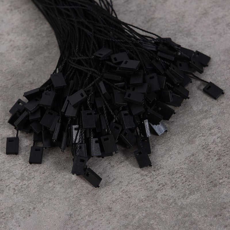 MGTECH 3000Pcs Hang Tag String, 7 Inch Black Nylon Snap Lock Pin Loop Plastic Tag Fastener Hook Ties Clothing Price Tag Rope - Image 3